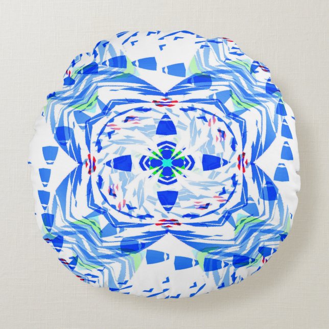 Cojín Redondo Flores de invierno...... (Anverso)