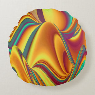 Cojín Redondo Flores Mágicas de Primavera Verano Otoño