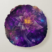 Flores mágicas moradas que brillan