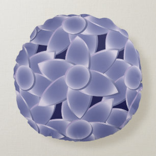 Cojín Redondo Flores moradas