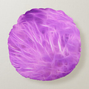 Cojín Redondo Flores moradas transformadas