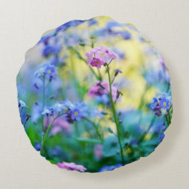 Cojín Redondo Flores nomeolvides