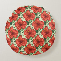 Flores rojas trópicas sin costura