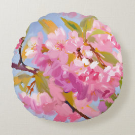 Cojín Redondo Flores rosas