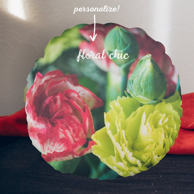 Cojín Redondo Flores y ramo de colores (Subido por el creador)