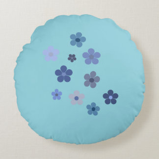Cojín Redondo Floural azul