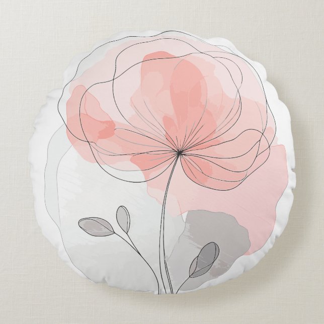 Cojín Redondo Flower Power Kissen (Anverso)