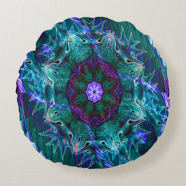 Cojín Redondo Flowering under the Sea....