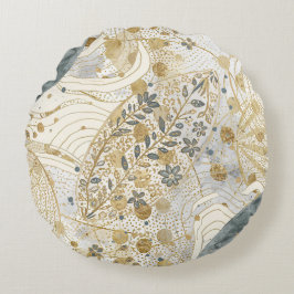 Cojín Redondo Flowers and leaves combination with lovely Pattern