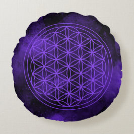 Cojín Redondo Flowers of life