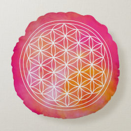 Cojín Redondo Flowers of life