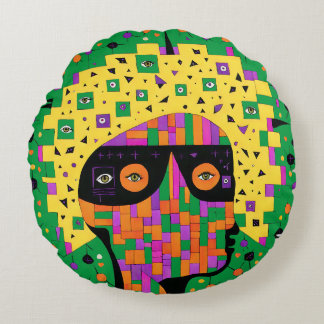 Cojín Redondo Folk 001 Nancy