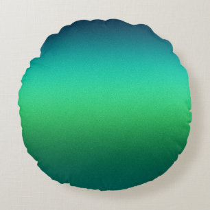 Cojín Redondo Fondo abstracto con gradiente verde turquesa moder