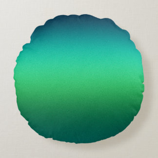 Cojín Redondo Fondo abstracto con gradiente verde turquesa moder
