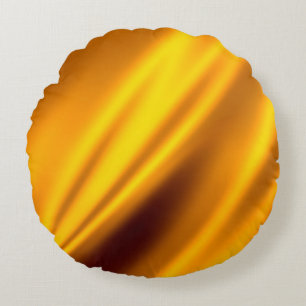 Cojín Redondo Fondo abstracto de ondear oro