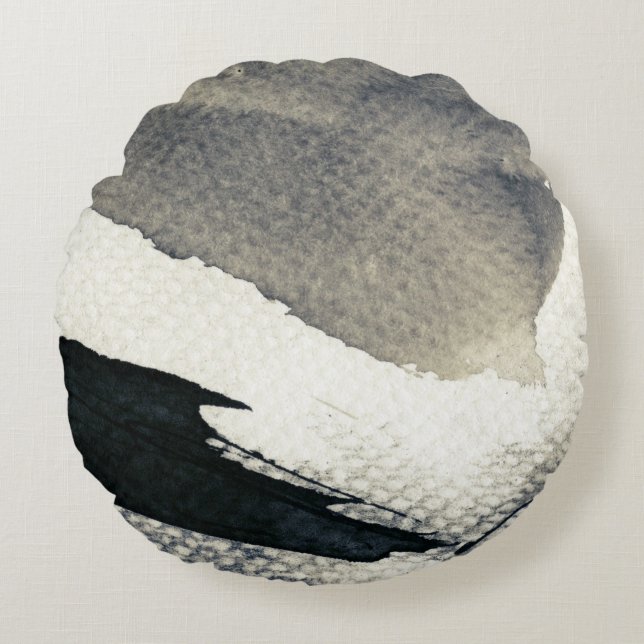 Cojín Redondo Fondo abstracto del grunge, textura de la tinta. 4 (Anverso)