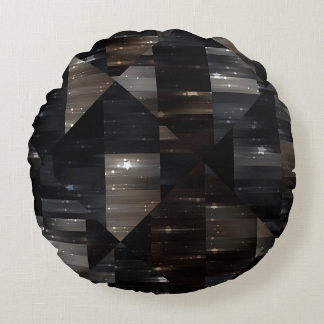 Cojín Redondo fondo abstracto. digi de ilustracion de mosaico gr (Anverso)