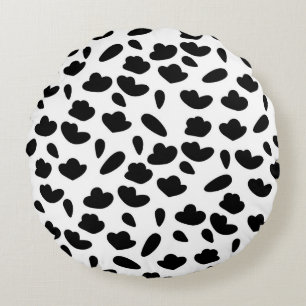 Cojín Redondo Fondo abstracto inmaterial orgánico vintage, bota