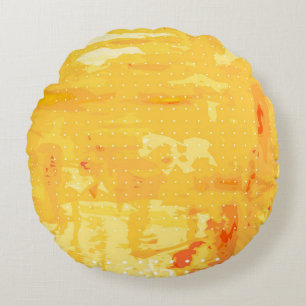 Cojín Redondo Fondo abstracto moderno de trazos de pincel brilla