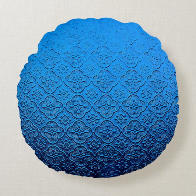 Cojín Redondo fondo azul (Anverso)