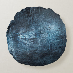 Cojín Redondo Fondo azul gris metalizado de textura