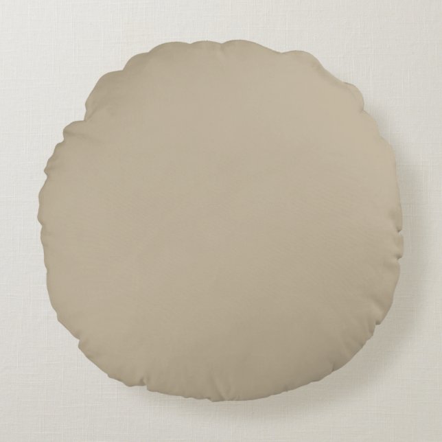 Cojín Redondo Fondo Beige de Luz Suave – Diseño de Boda (Anverso)