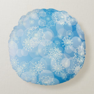 Cojín Redondo Fondo de copas de nieve