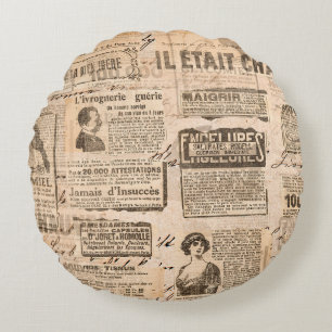 Cojín Redondo Fondo de estilo vintage creativo. Textura de papel