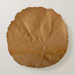 Cojín Redondo Fondo de papel grueso y arrugado. Serie - rojo.