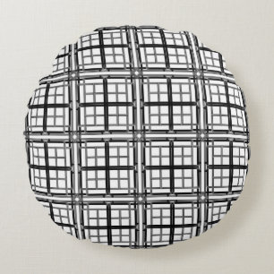 Cojín Redondo fondo de patrón abstracto geométrico 3D.3d b
