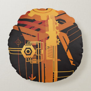 Cojín Redondo Fondo de semitono técnico