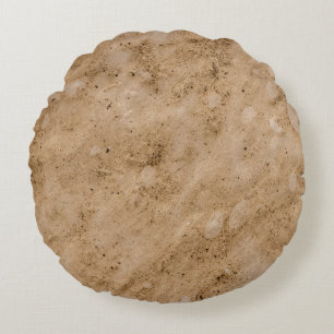 Cojín Redondo Fondo de textura vintage de papel marrón antiguo. 