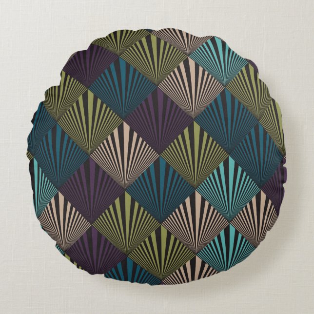 Cojín Redondo Fondo del arte pop (Anverso)