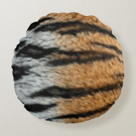 Cojín Redondo Fondo del patrón de impresión de tiras de tigre