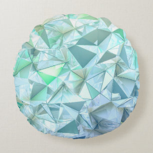 Cojín Redondo Fondo del triángulo de cristal.