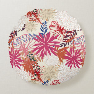 Cojín Redondo Fondo floral 3