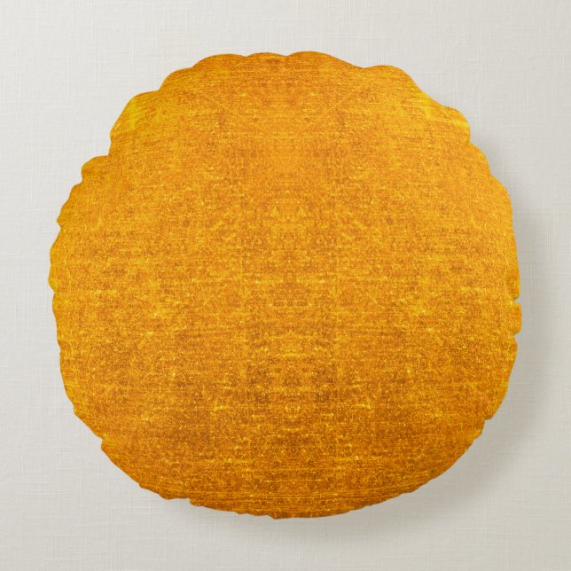Cojín Redondo Fondo metalizado dorado o textura de brushe (Anverso)