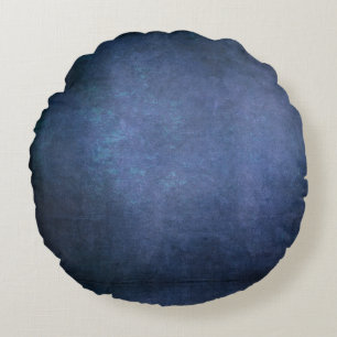Cojín Redondo Fondo oscuro de la sombra - Azul