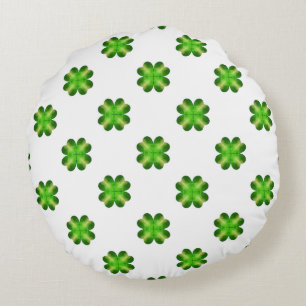 Cojín Redondo Fondo Shamrock del Día de San Patricio