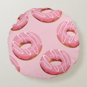 Cojín Redondo Fondo transparente de donuts acristalados