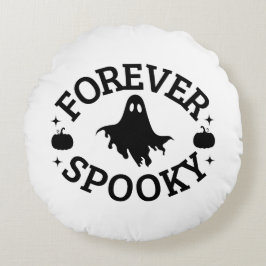 Cojín Redondo Forever Spooky Halloween Throw Pillow