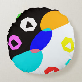 Cojín Redondo Formas coloreadas