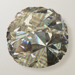 Cojín Redondo Formas de diamante triangular: textura en capas.