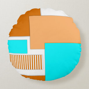 Cojín Redondo Formas geométricas cortadas de papel