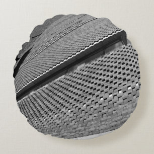 COJÍN REDONDO FOTO DE BAJO ÁNGULO DEL EDIFICIO ARQUITECTURAL