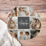 Cojín Redondo Foto de colección familiar moderna y regalo person<br><div class="desc">Captura los momentos alentadores de tu familia moderna en una foto de collage muy bien hecha. Celebra las risas, el amor y los preciados recuerdos con esta obra maestra personalizada, disponible exclusivamente en Zazzle. Crea un montaje impresionante que resume la esencia de tu dinámica familiar única: desde celebraciones de hitos...</div>