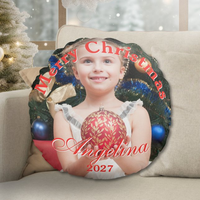 Cojín Redondo Foto de Navidades personalizados (Subido por el creador)