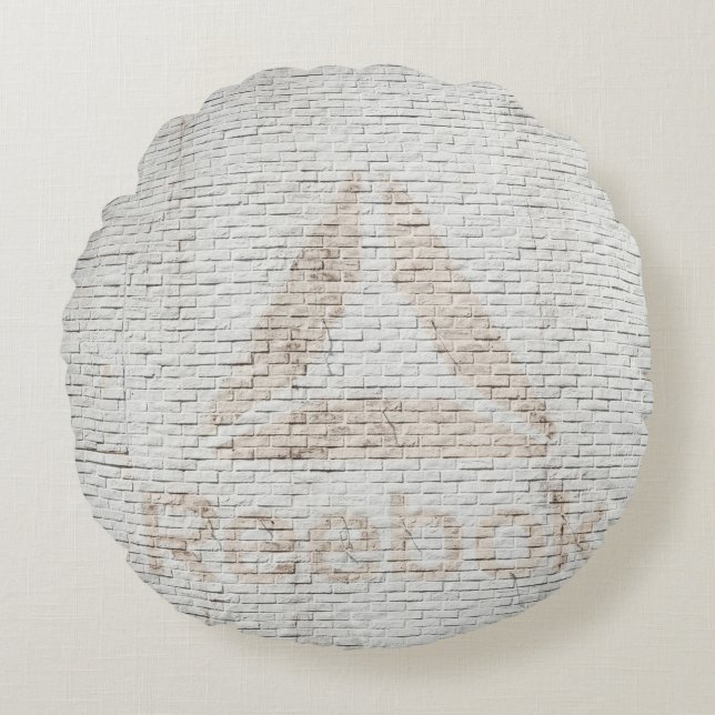 Cojín Redondo Foto de primer plano del logo de Reebok en la pare (Anverso)
