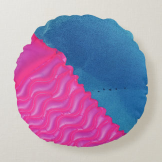 Cojín Redondo Foto de un juguete rosado inflable