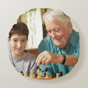 Cojín Redondo Foto moderna personalizada